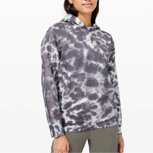 NWOT Lululemon All Yours Hoodie Sweatshirt Fleece Marmoleado Tie Dye Grey Size 4